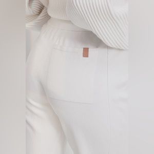 LUNYA Cozy Cotton Silk Jogger Women's Sz Small Sincere White NEW Lounge Pants